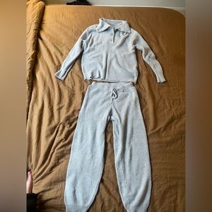 Aerie Soft Gray Knit Top